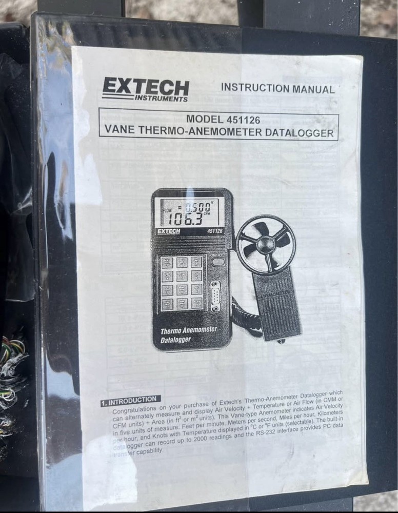 Extech Vane Anemometer Model 4511126