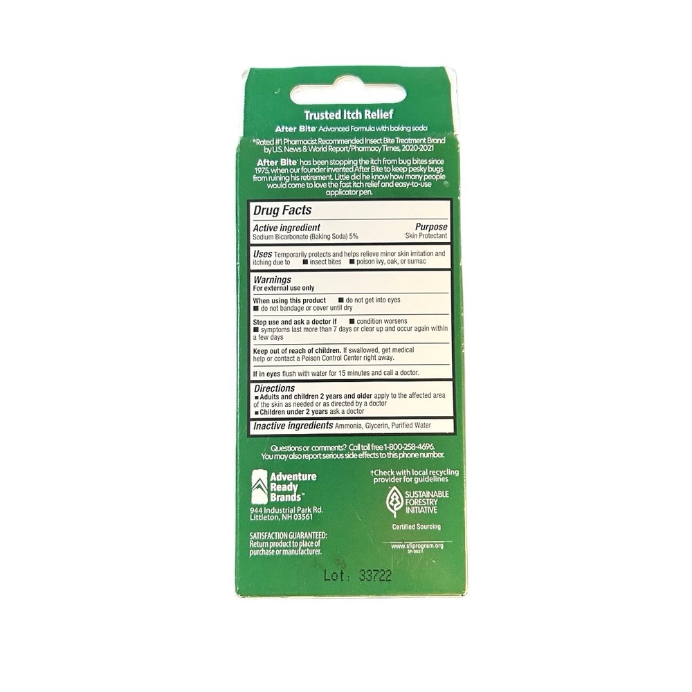 After Bite The Itch Relief Eraser Advanced Formula with Baking Soda 0.5 Ounce