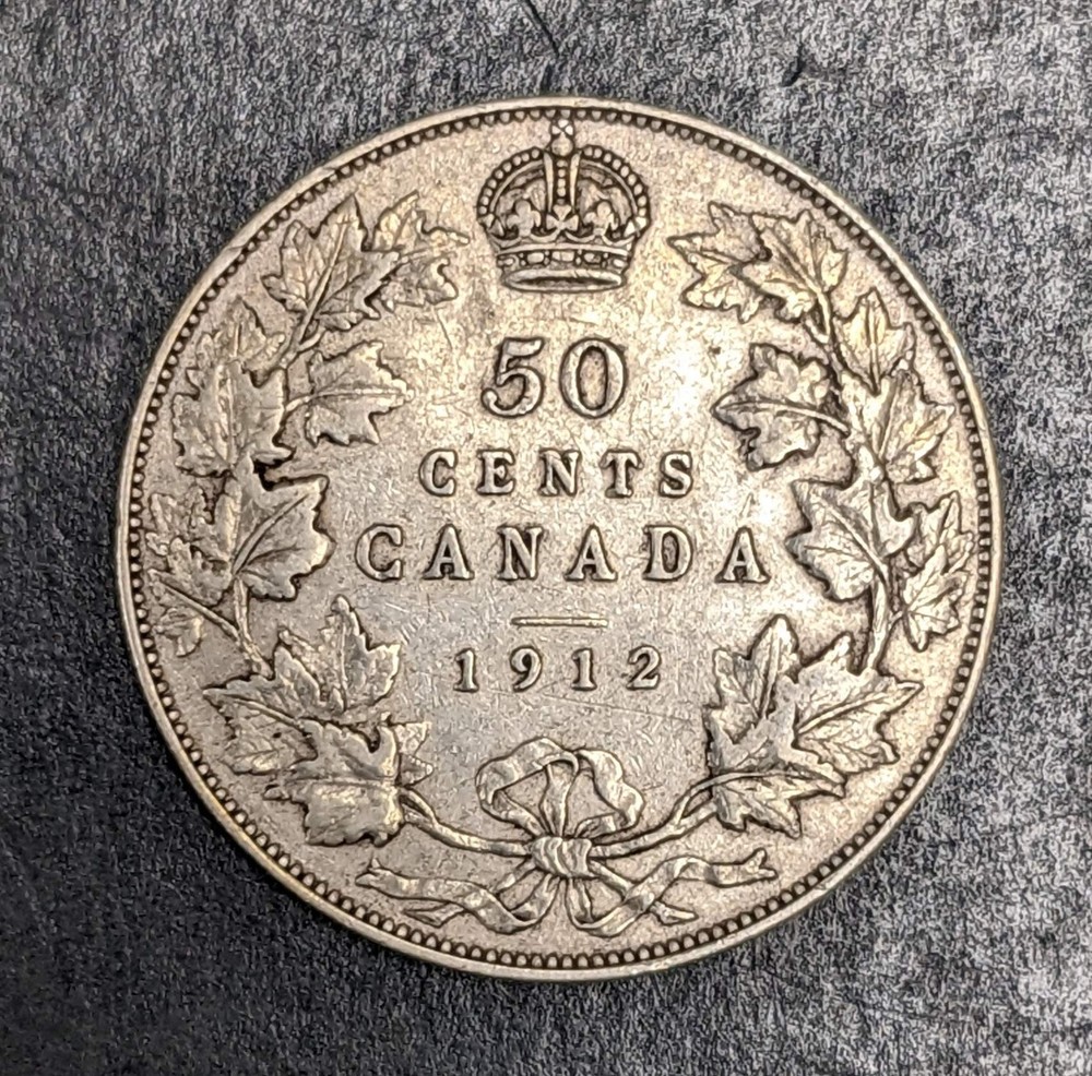 1912 Canada Silver Half Dollar George V