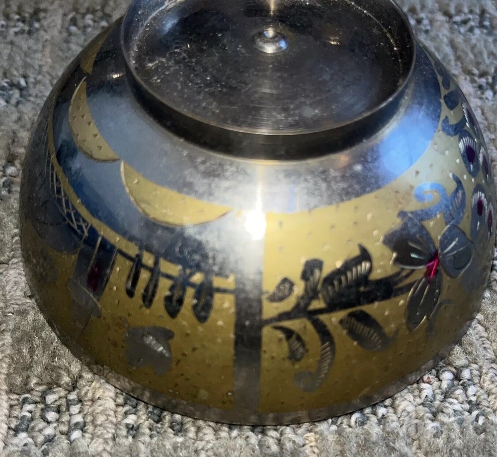 Vintage Middle Eastern 9 Piece Turkish Silvertone Serving Pieces and Vase