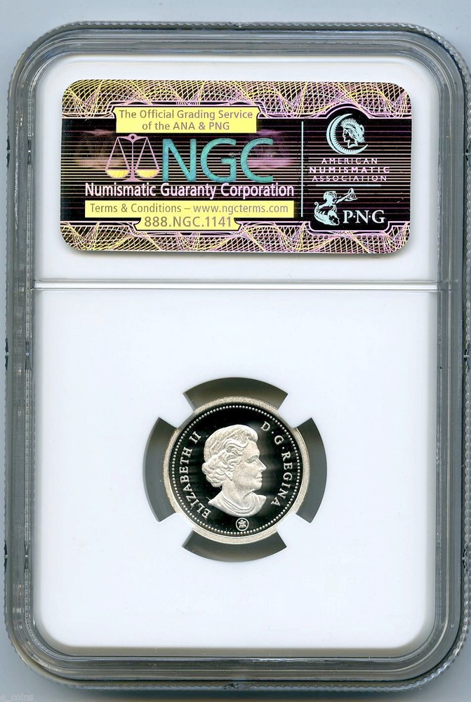 2012 CANADA SILVER CENT NGC PF70 UCAM PROOF FIRST & LAST YEAR ISSUE GILTED MAPLE