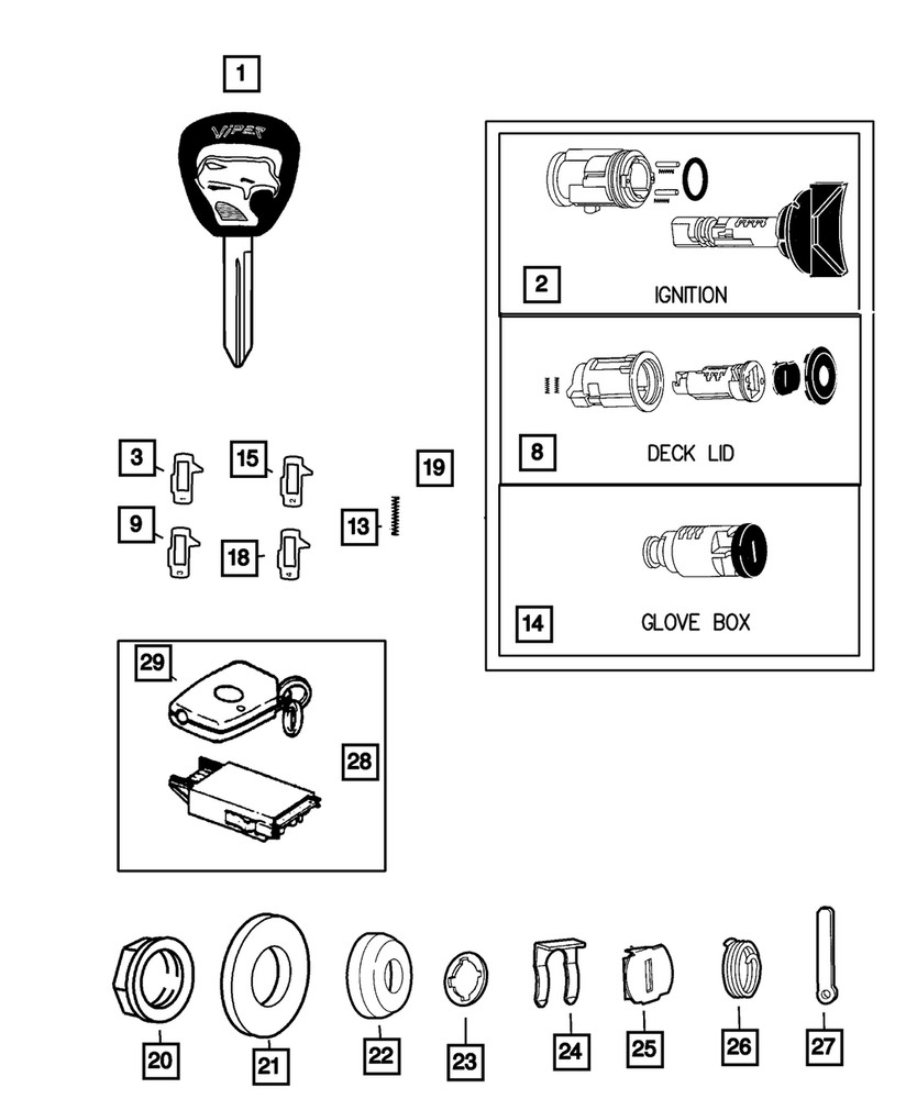 Genuine Mopar Ignition Key 4883828AA