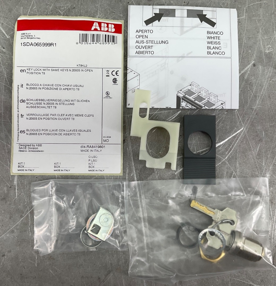 ABB KT8KL2 KEY LOCK T8 NEW