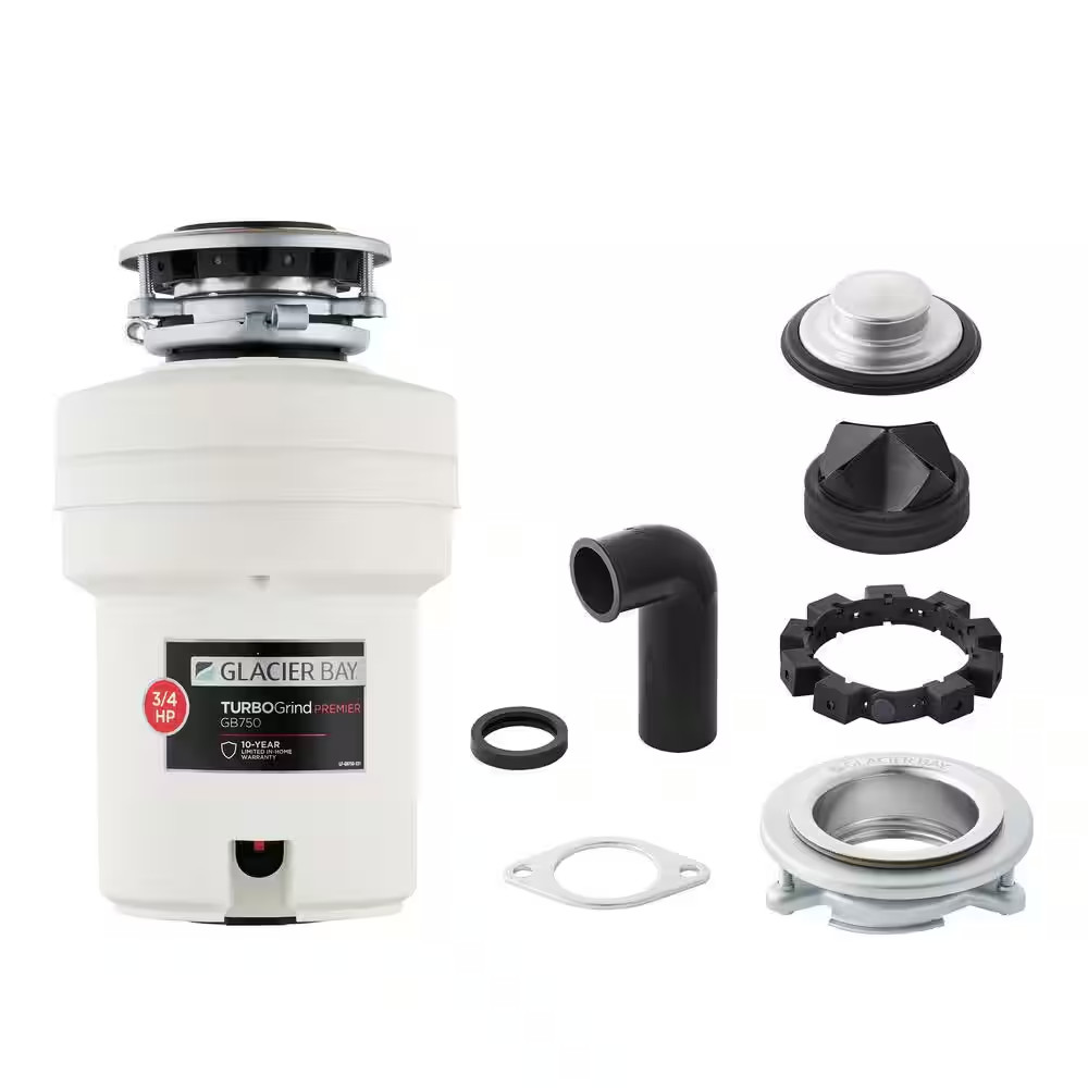 Turbo Grind Premier 3/4 Hp Continuous Feed Garbage Disposal with Power Cord