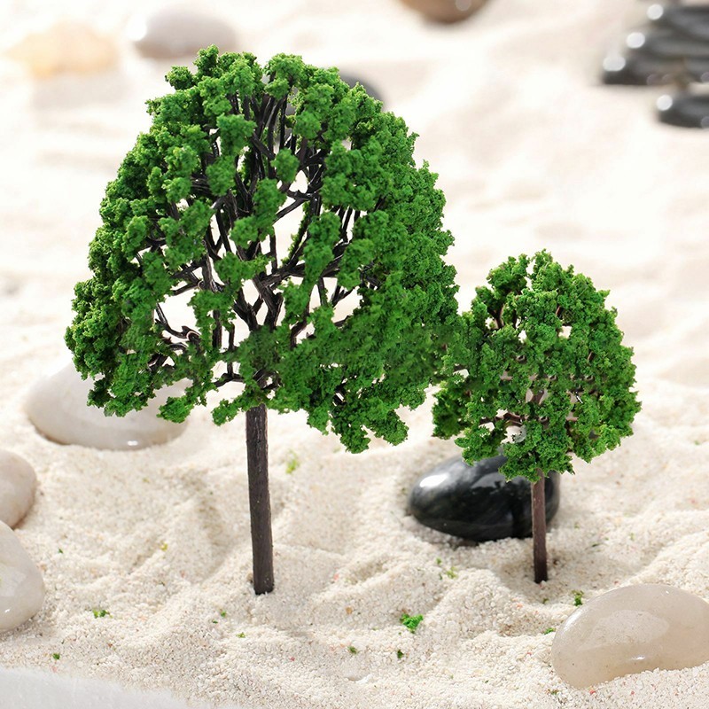 11Pcs Tree Model Mixed Size Artificial Trees Train Railway Diorama Layout Decor