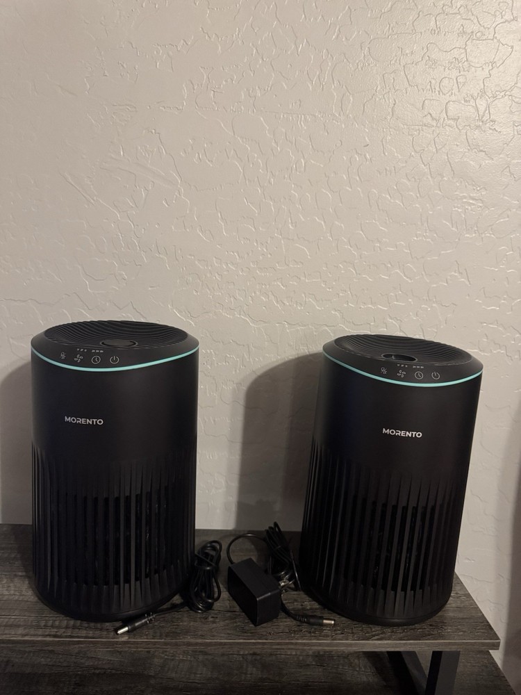 Morento Air Purifier Bundle (2 Units) | Lightly Used | One Missing Top Cover