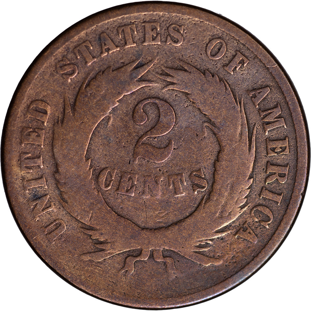 1869 Two Cent Piece ~ Good Details