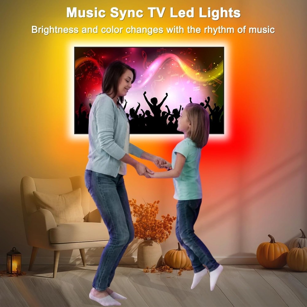 Dynamic 9.84ft LED Backlight for TVs - App Controlled Color Changing Experience