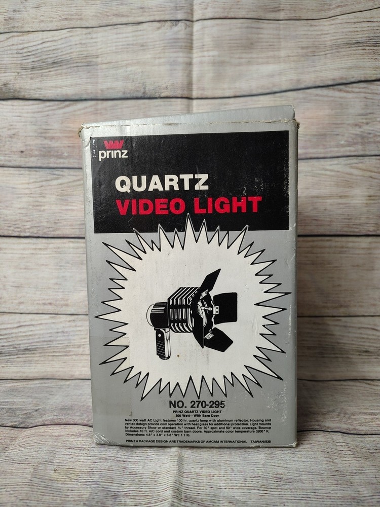 Prinz Quartz Video Light,  w/original box