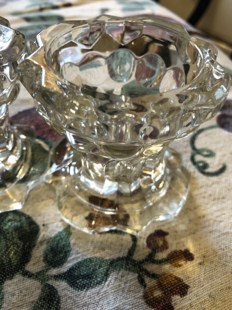 crystal candlesticks pair