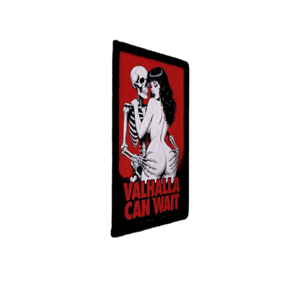 Valhalla Can Wait Skeleton Booty Grab Patch Sew on [sub]