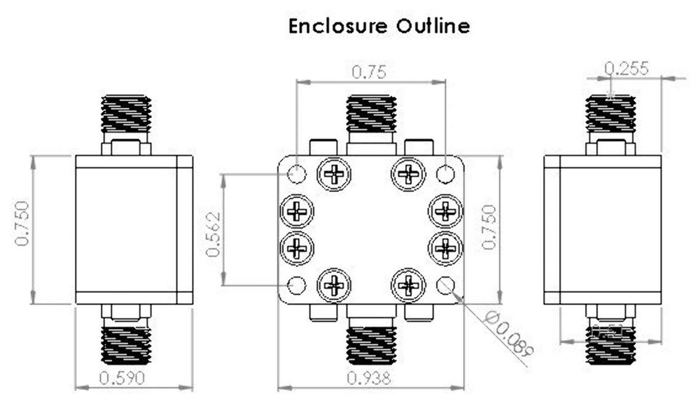 Low Pass Filter LPF105M (LTCC Construction) Pass Band DC-105MHz
