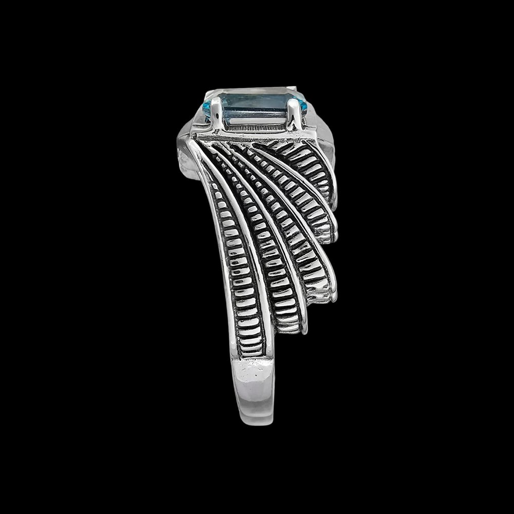 Topaz Diamond Ring • Sterling Silver • November Birthstone • Timeless Elegance