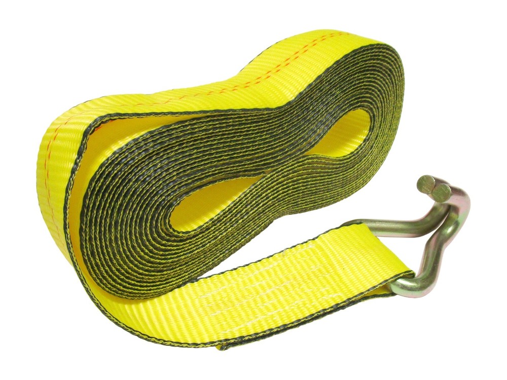 Tie Down Strap 2" x 30 FT with Wire J Hook Replacement Long End Cargo Control