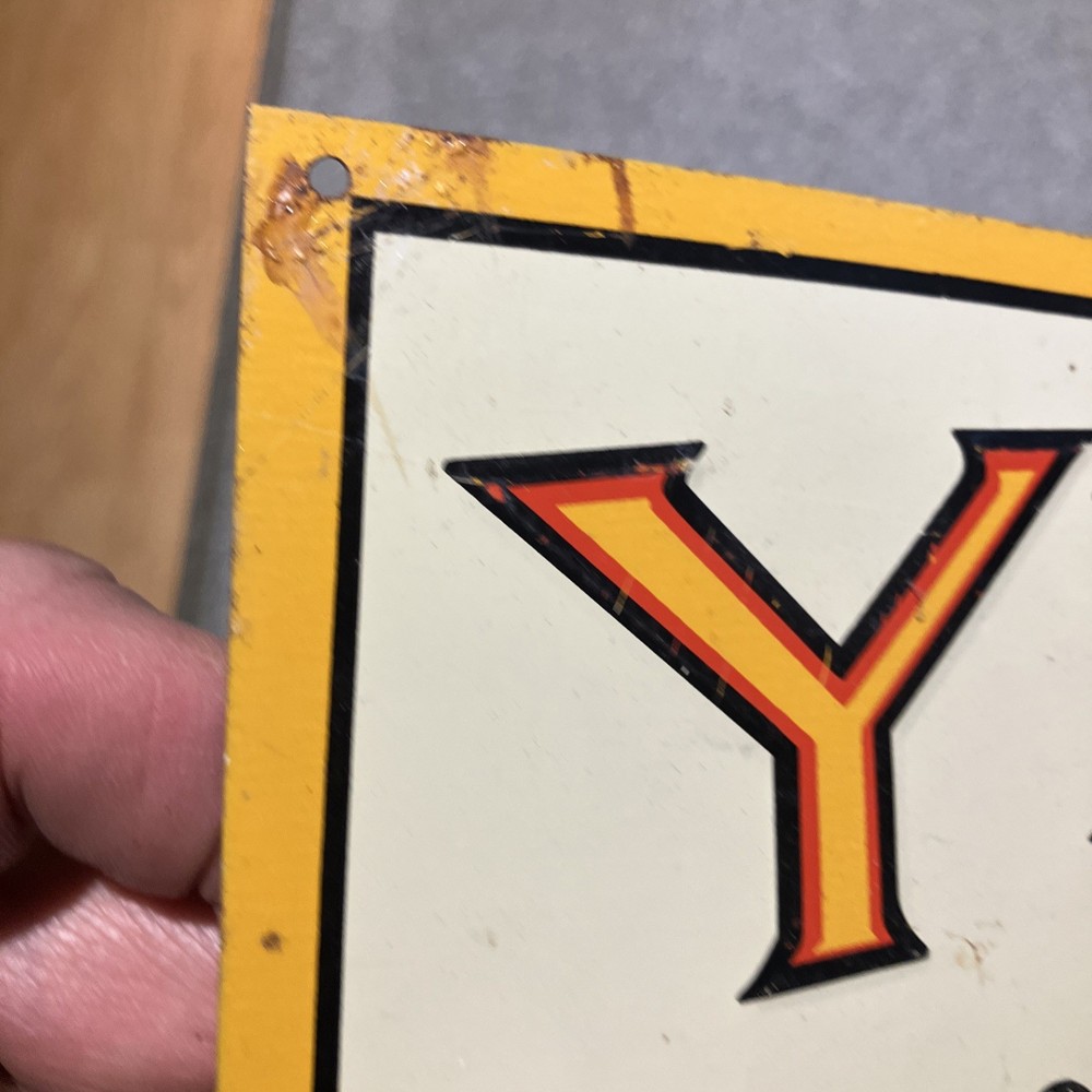 Yellow Cab Cigar Sign Original Tin