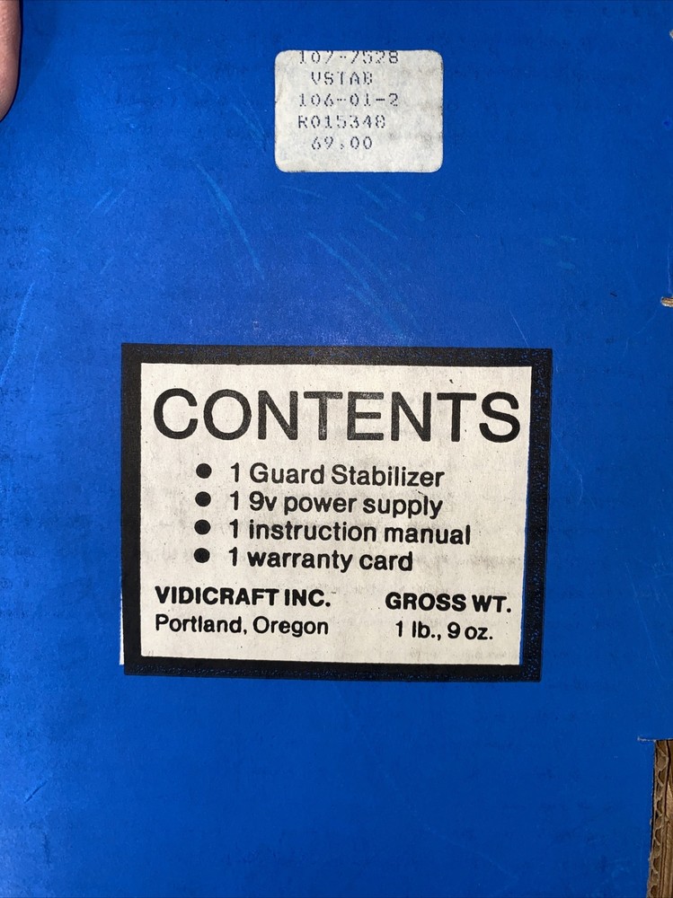 VINTAGE VIDICRAFT GUARD STABILIZER