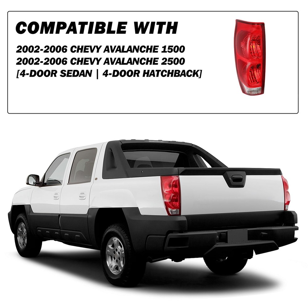 Tail Light Assembly for 2002-2006 Avalanche 1500 2500 Rear Outer Pair L+R