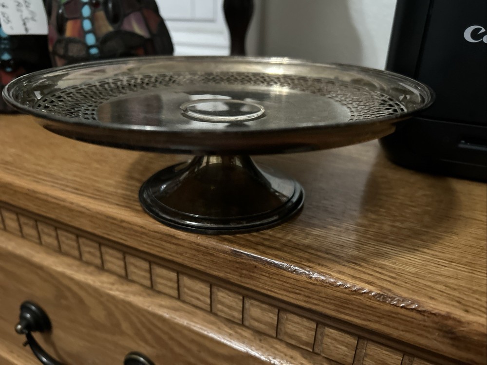 Tiffany & Co Pierced Sterling Silver Compote Cake Plate