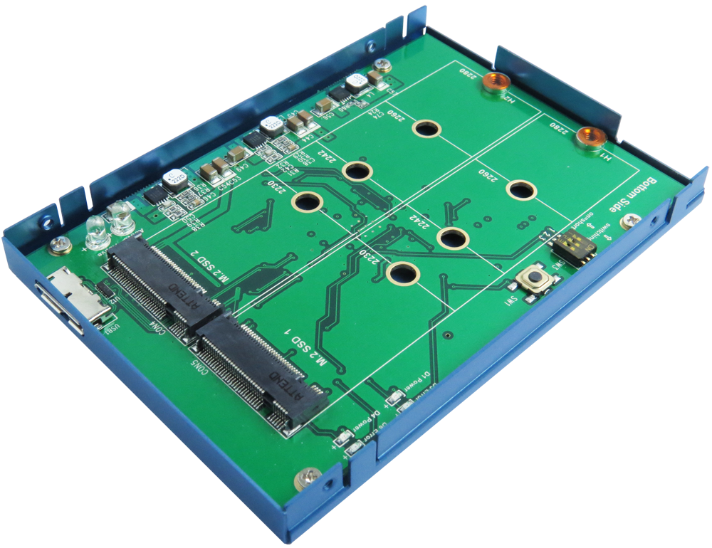 USB 3.1 Micro B to M.2 B Key X2 Raid Card