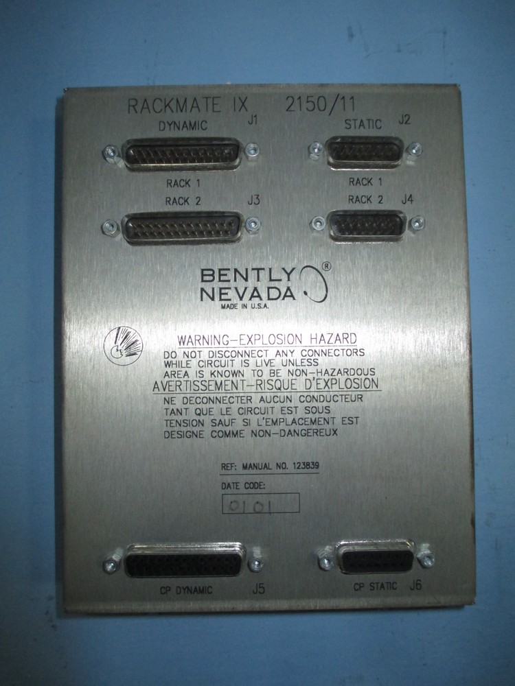 Bently Nevada 2150/11 Rackmate IX TDXnet PLC Transient Data Interface 3407 Card