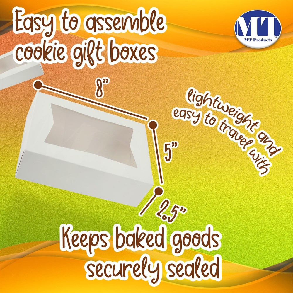 Cupcake Boxes 8" x 5.75" x 2.5" - Auto Pop-Up Bakery Boxes with Window (Pack ...