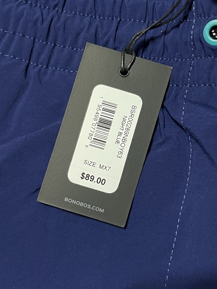 NWT Bonobos Men’s Blue Drawstring “The Rec Short” / Size Medium / 7” Inseam