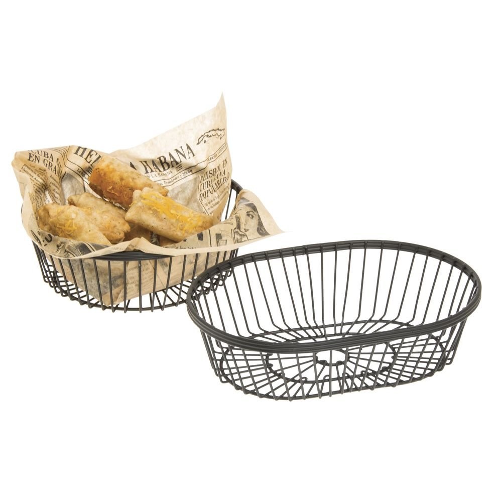 Wire Basket, Rend Black 8" Dia
