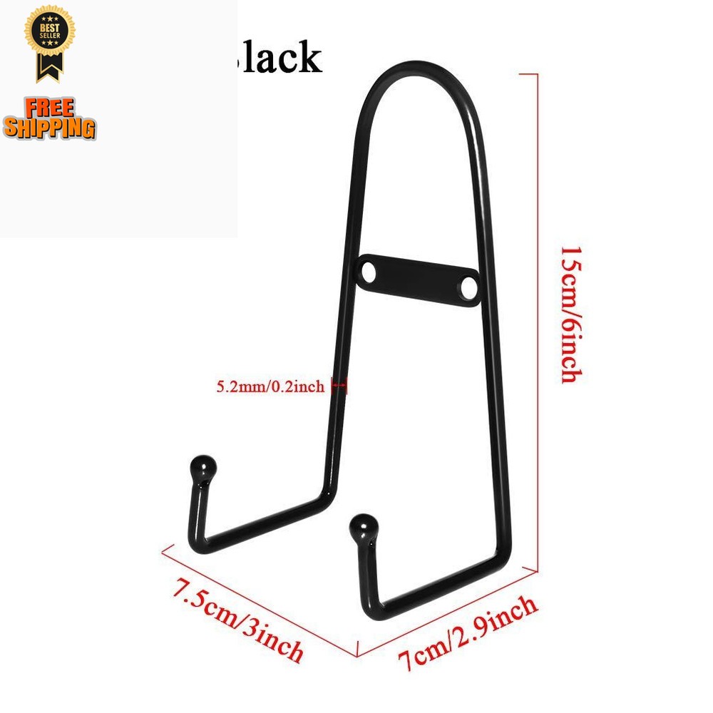 MOCOUM 4 Pack Wall Mount Plate Display Stands, Medium 6 inch, Black