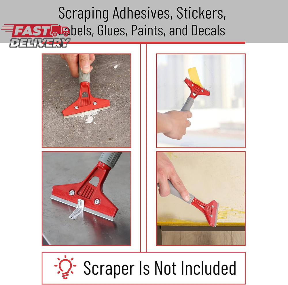 Bates- Replacement Scraper Blades, 4 Inch, 30 Pcs, Scraper Blades, Floor Scrappe