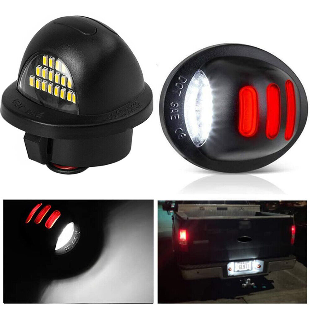 Led License Plate Light Rear Bumper Tag Assembly Lamp 2x For Ford F150 F250 F350