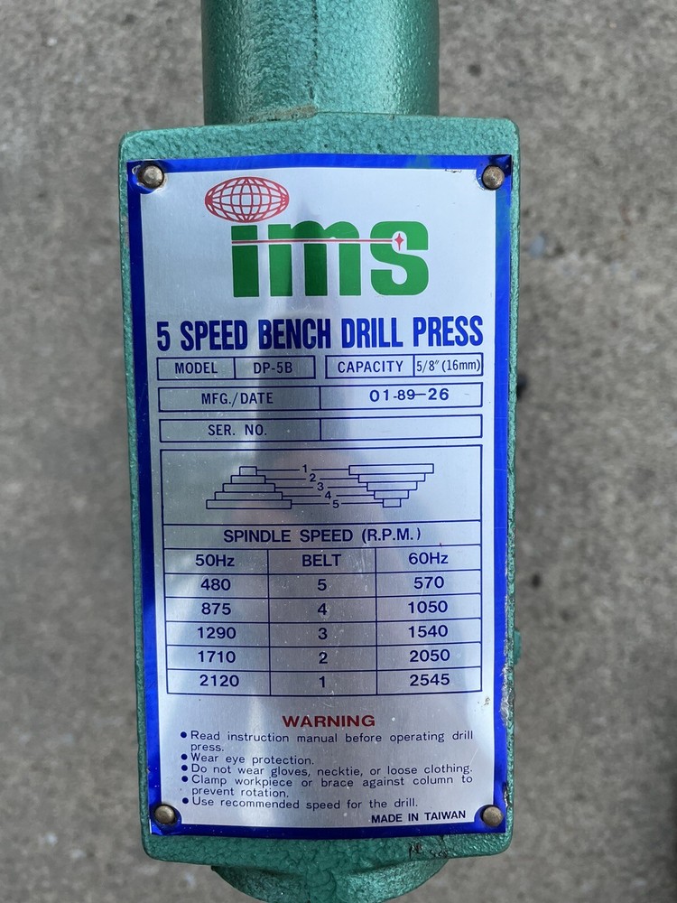 IMS 5 Speed DP-5B Bench Top Drill Press Head Casting