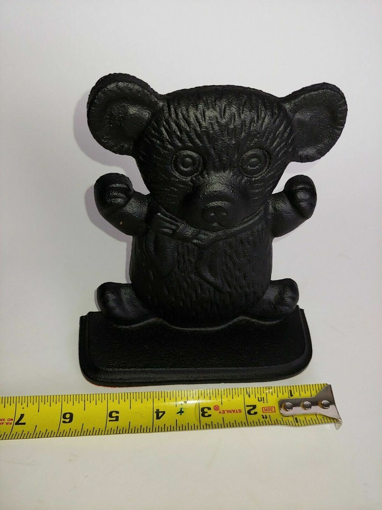 Cast Iron Teddy Bear Book End / Door Stopper