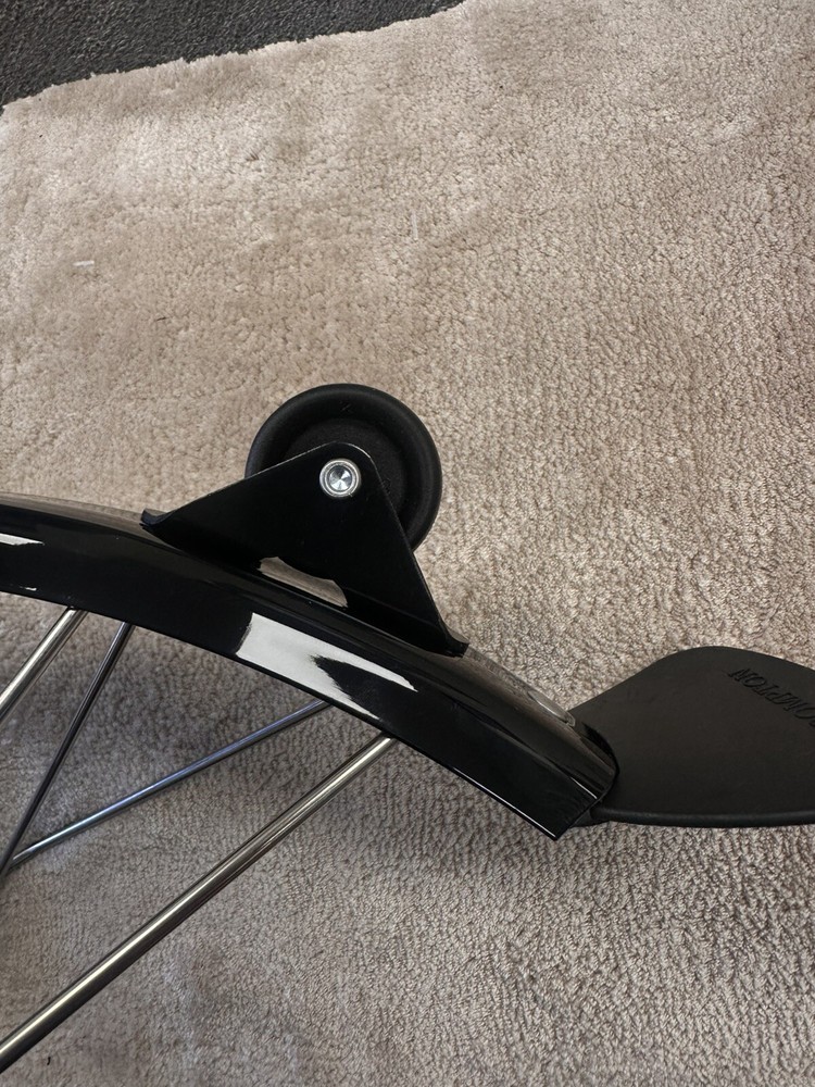Brompton L version BLACK Rear fender Mudguard with struts, flap and roller
