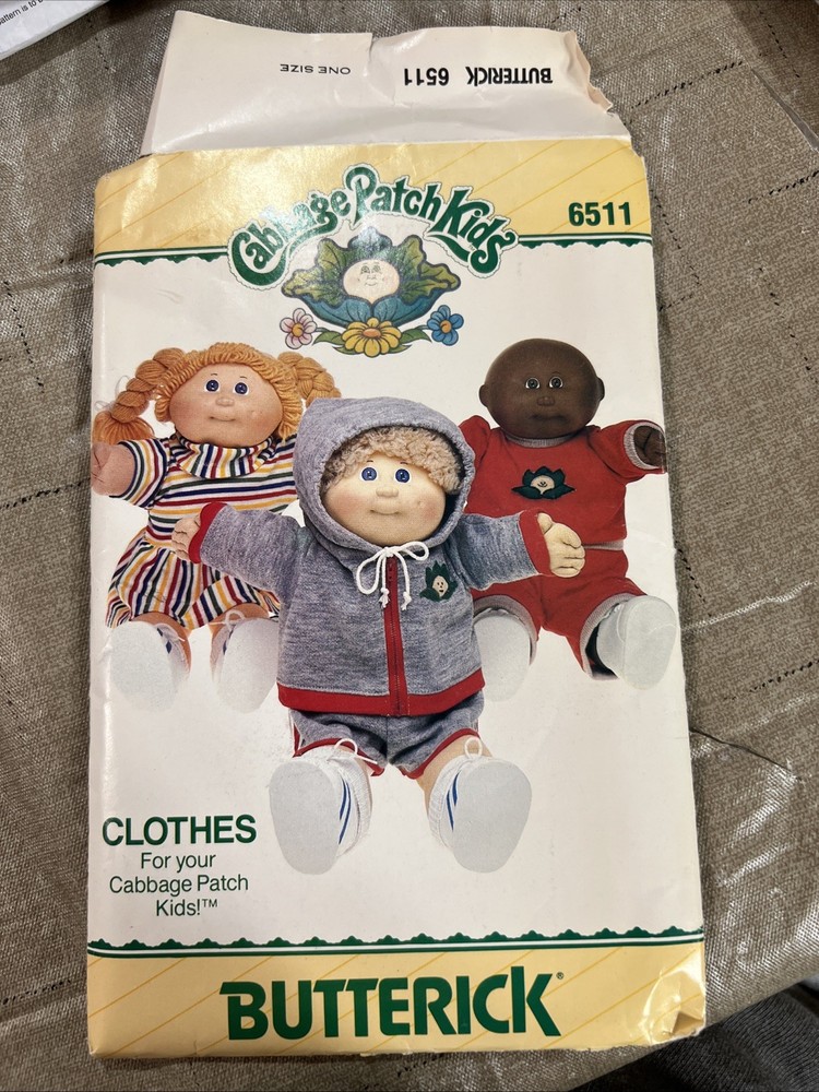 Butterick 6511 Cabbage Patch Kids Clothes Pattern UNCUT