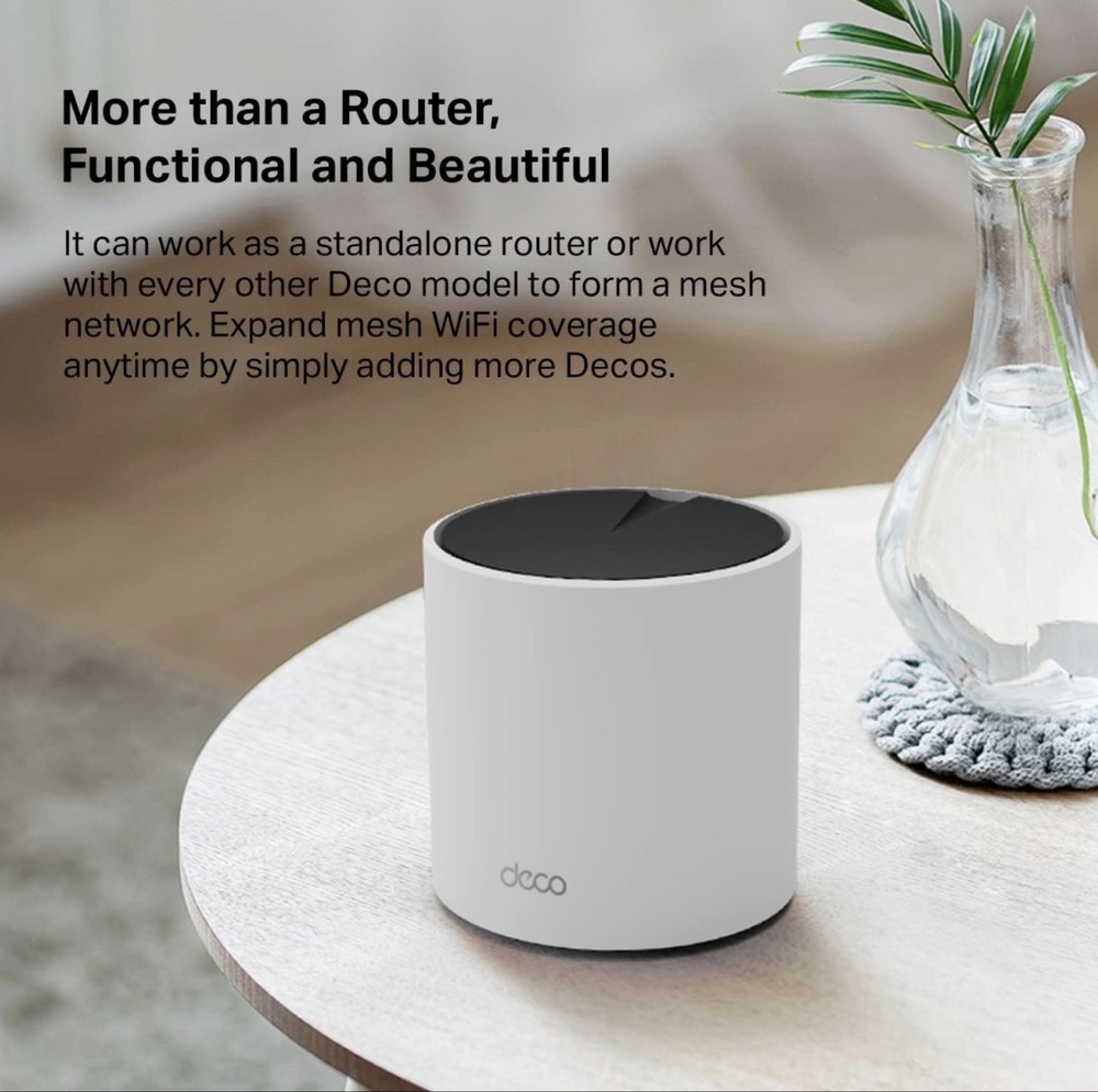 TP-Link Deco X55 AX3000 WiFi 6 Mesh System 1-Pack Router
