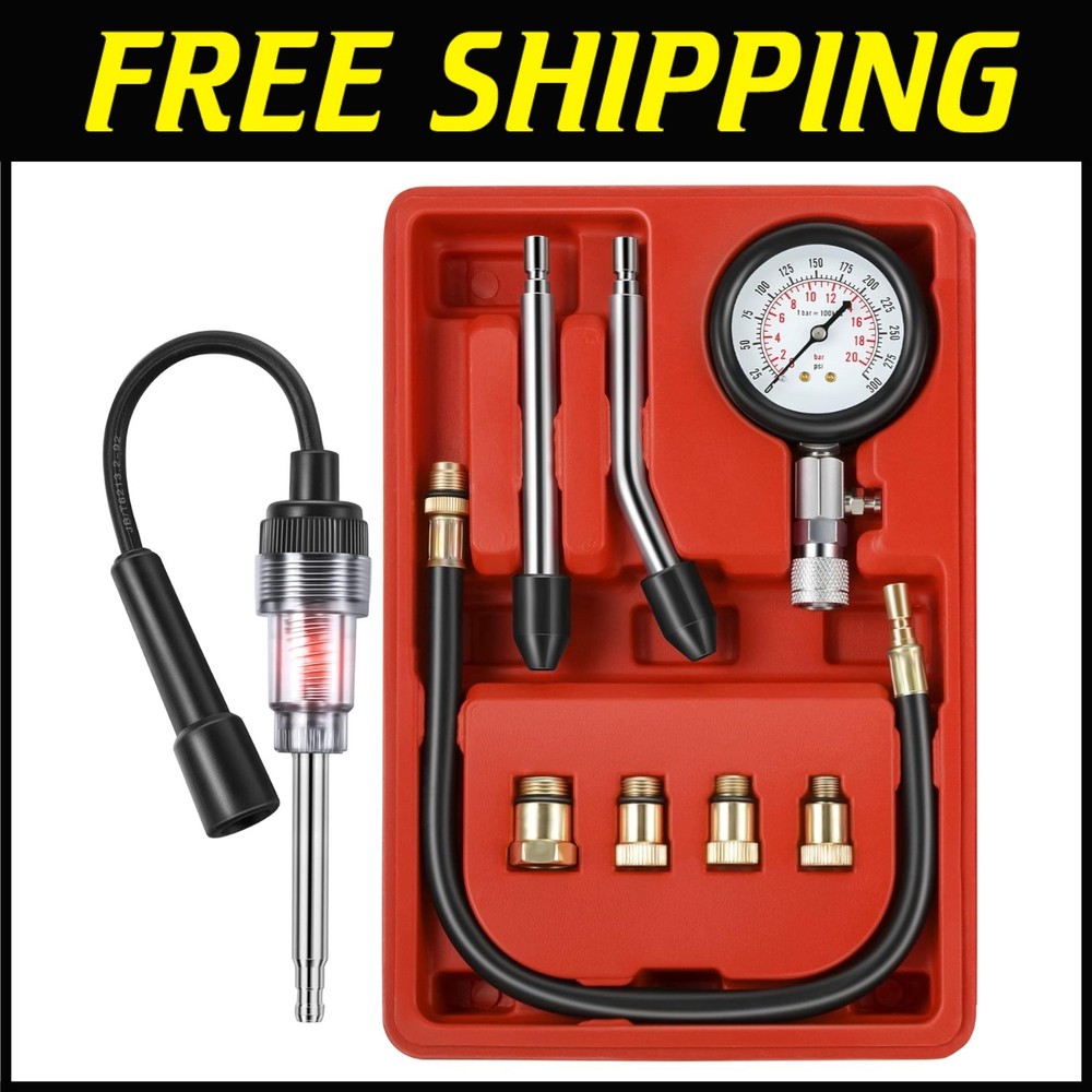 Complete Compression Testing Kit - Car & Motorcycle