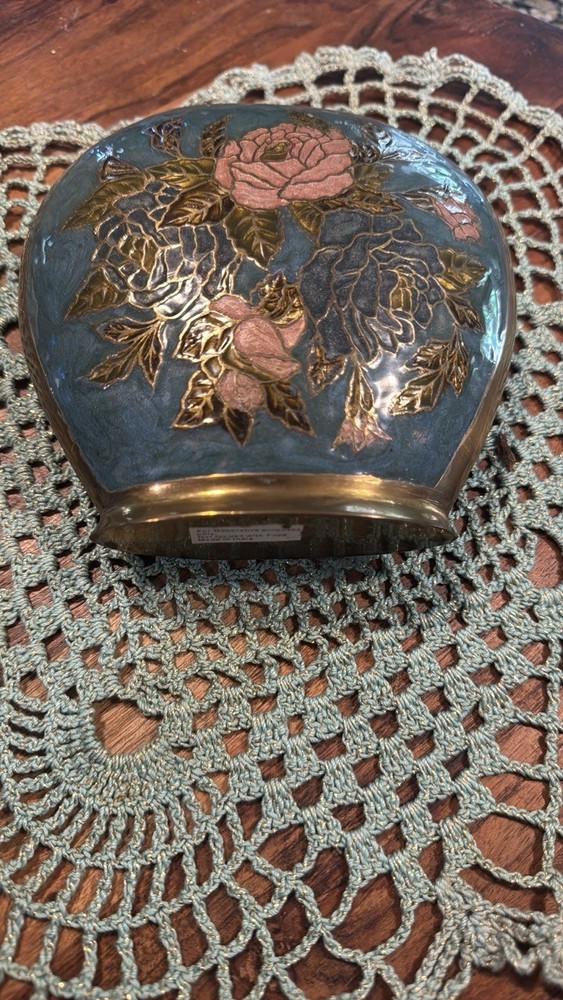 Cloissonne Floral Vase