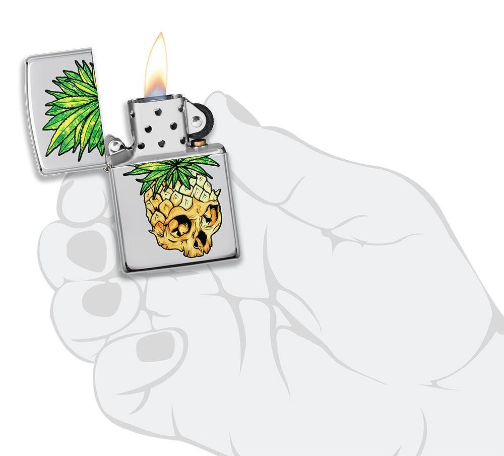 Zippo Leaf Skull Pineapple 49241