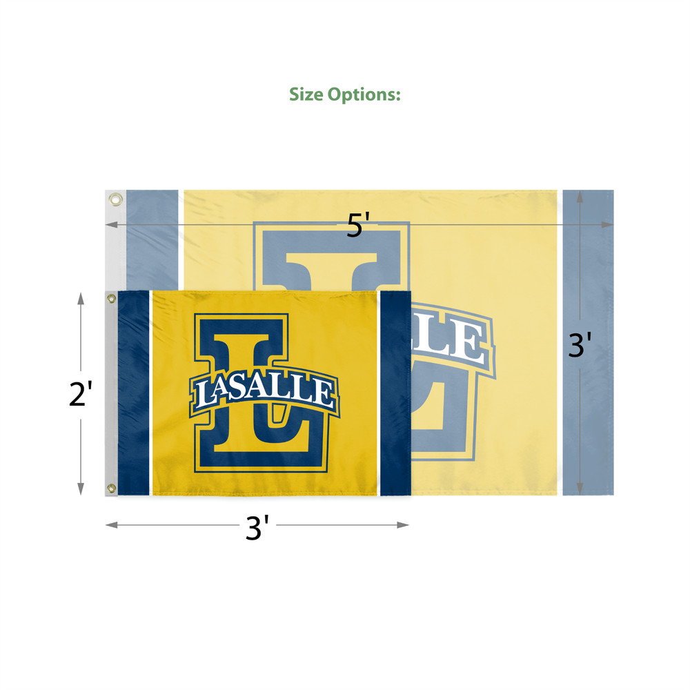 La Salle University LSU Explorers Flag - Nylon & Poly Grommets - Multiple Sizes