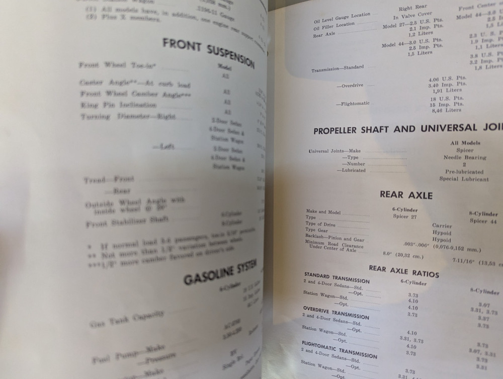 1965 Studebaker Specifications Booklet - Vintage