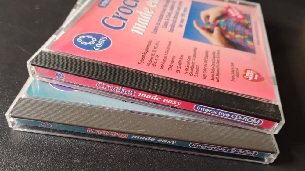 2002 Knitting & Crochet Made Easy Interactive PC CD-ROM Coats & Clark