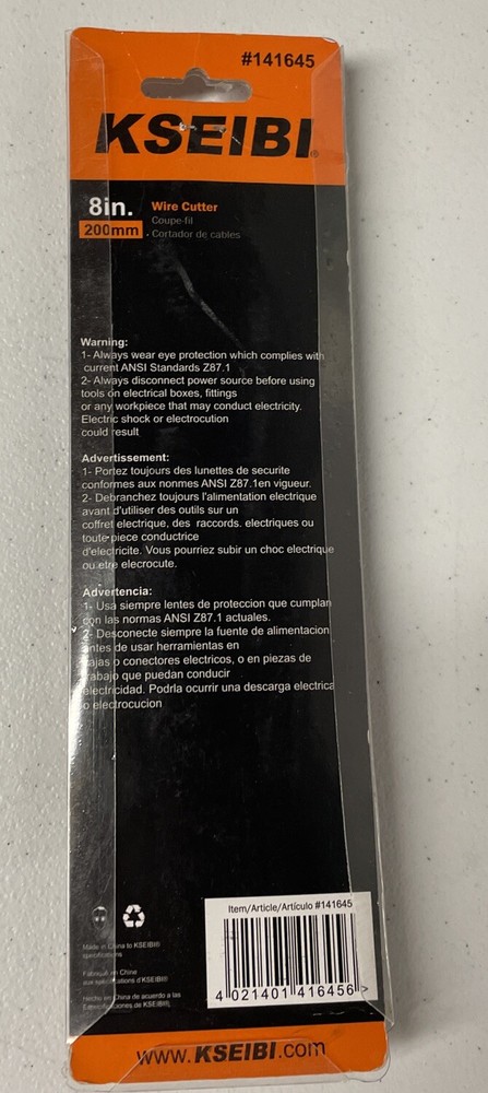 Kseibi 141645 High Leverage Cable Cutter Wire Joint Stripper Tool 8" in 200mm