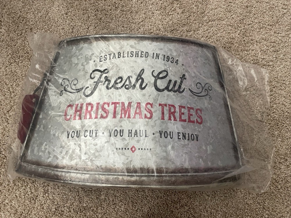 Metal Tree Collar, Fresh Cut Christmas Trees