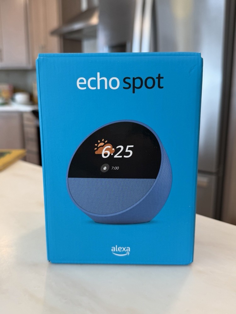 Amazon Echo Spot Smart Alarm Clock -  2024 Release, Ocean Blue