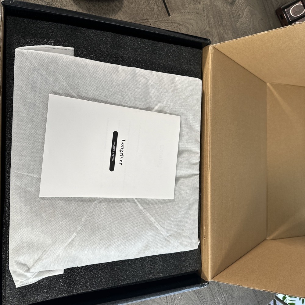 Longriver 12” Rain Shower System Set Temperature Display Rainfall and Handheld