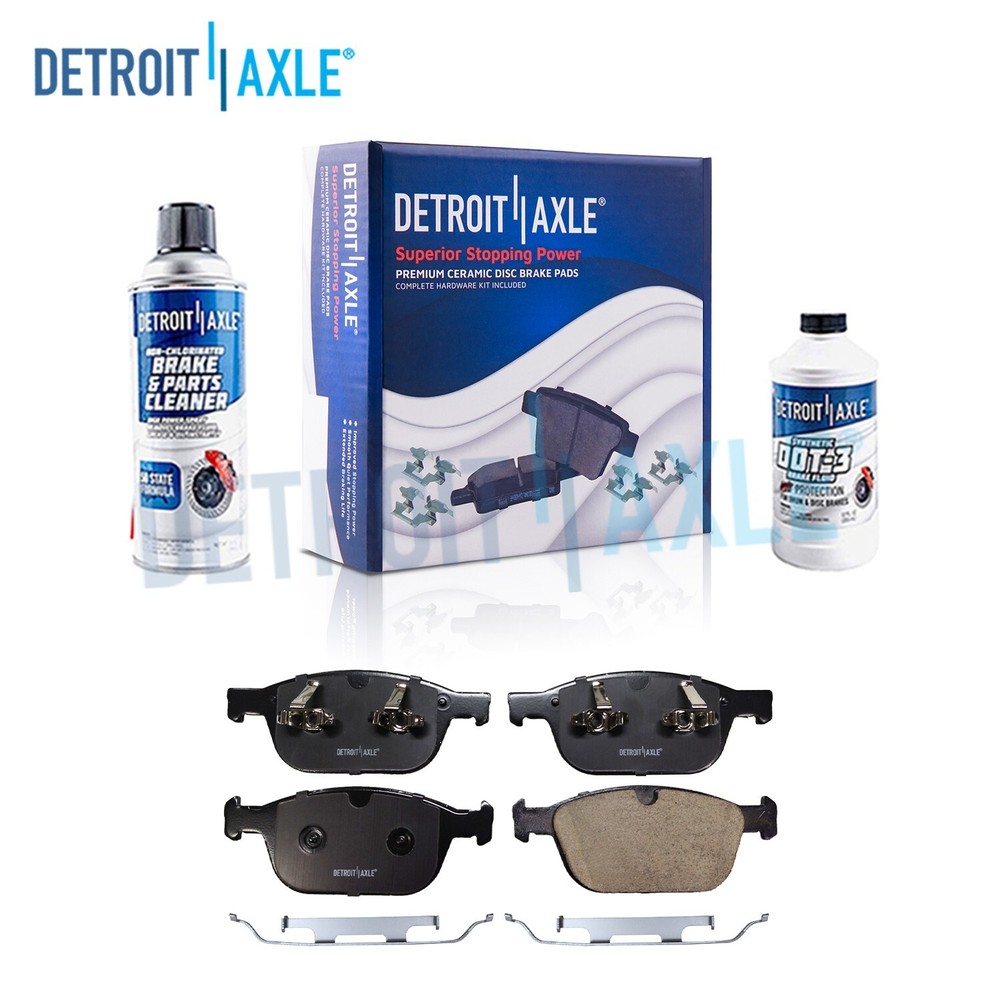 Front Ceramic Brake Pads with Hardware Set for 2003 - 2015 Volvo XC60 XC90