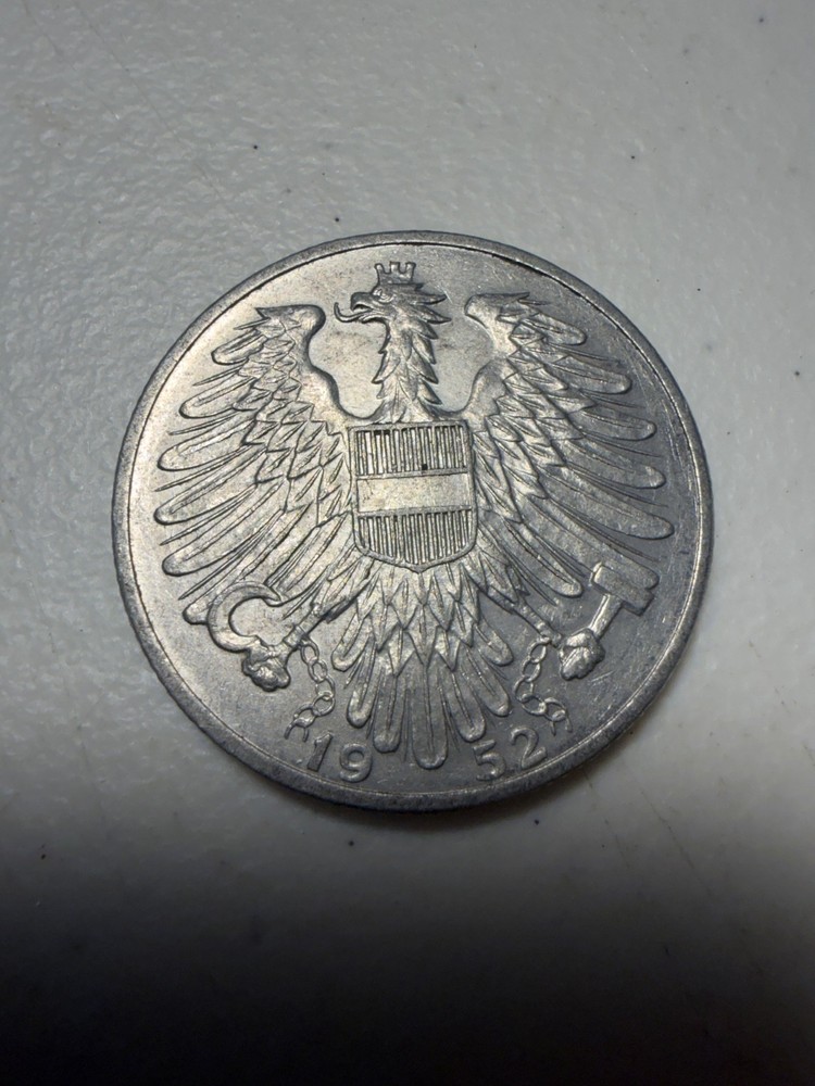 1952 Austria 5 Schilling coin