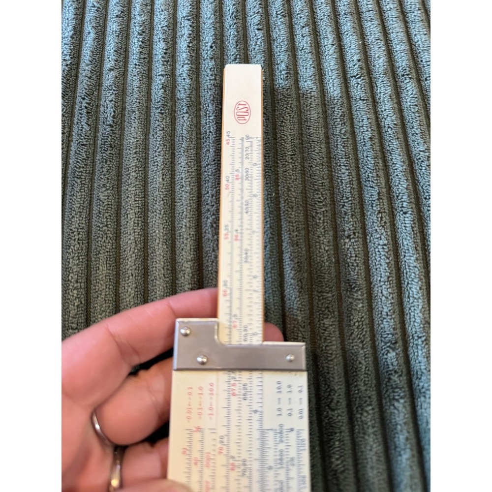 Vintage POST 1460 Versalog Slide Rule with Leather Case Engineering Math Tool