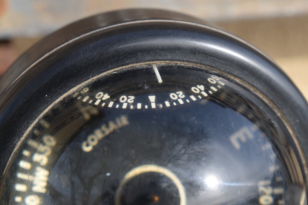 VINTAGE DANFORTH / WHITE CORSAIR SHIP / SAILBOAT COMPASS