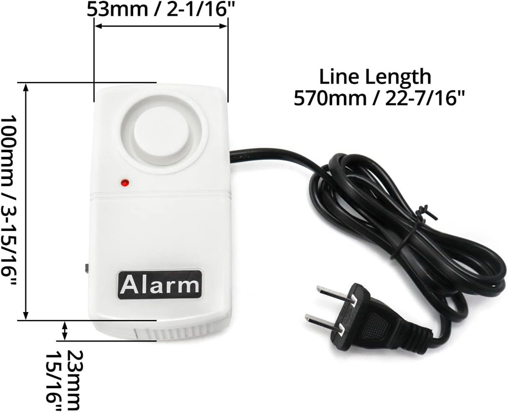 QWORK Power Failure Alarm, 4 Pack Automatic Power Cut Failure Outage Alarm 120Db
